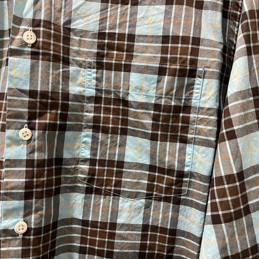 Billy Reid Men Plaid Long Sleeve Button Down‎ Shirt Size Large - Picture 7 of 9